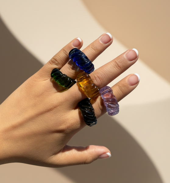 Anillos chunky energía líquida