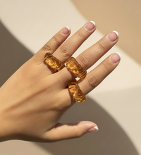 Anillos chunky energía líquida