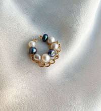 Earcuff perla cultivada con cadena