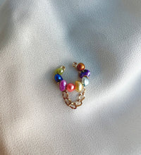 Earcuff perla cultivada con cadena